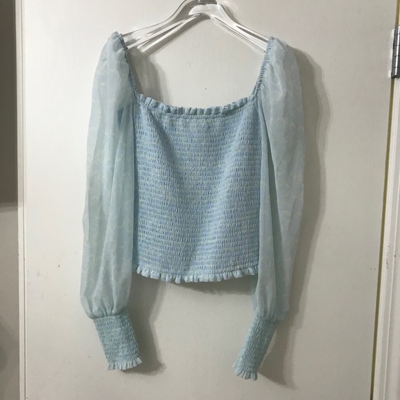 wilfred smocked blouse